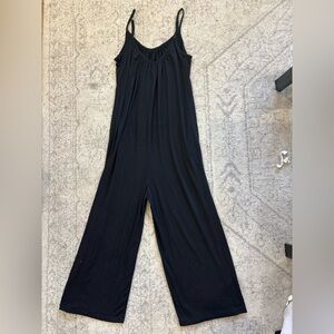 Black Wide-Leg Romper